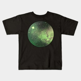 Galaxy Circle (Green) Kids T-Shirt